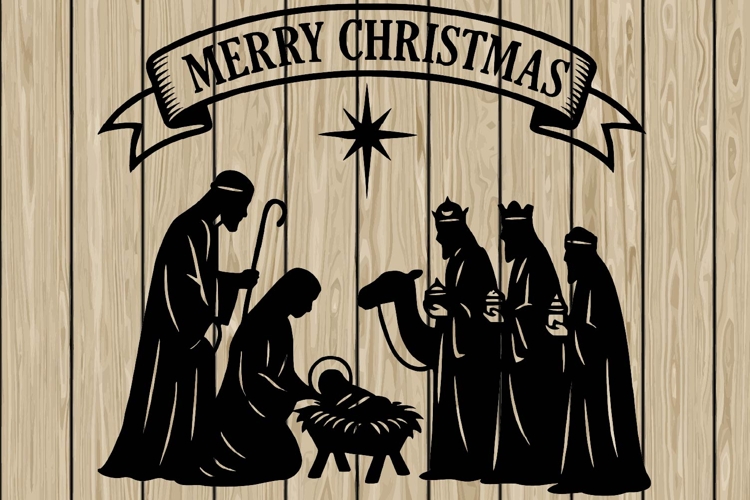 Nativity Scene Silhouettes Image 10