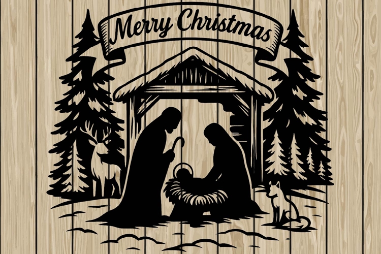 Nativity Scene Silhouettes Image 9