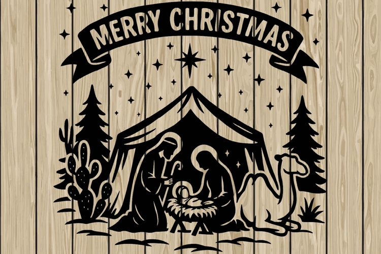 Nativity Scene Silhouettes Image 8