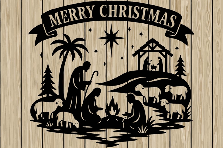Nativity Scene Silhouettes Image 7