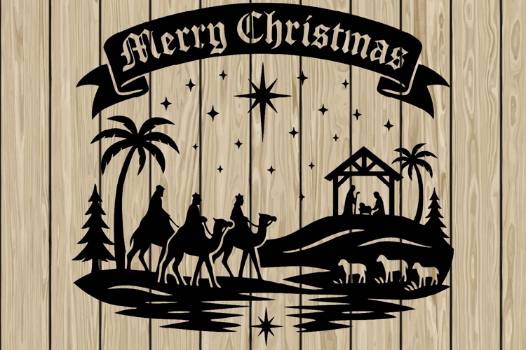 Nativity Scene Silhouettes Image 6