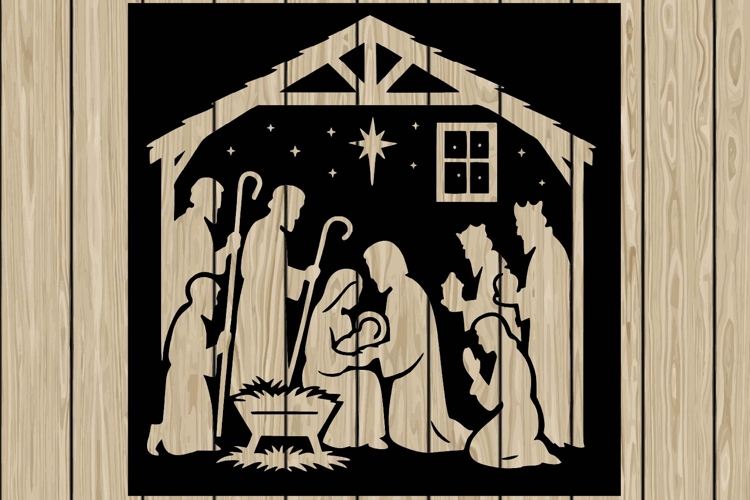 Nativity Scene Silhouettes Image 5