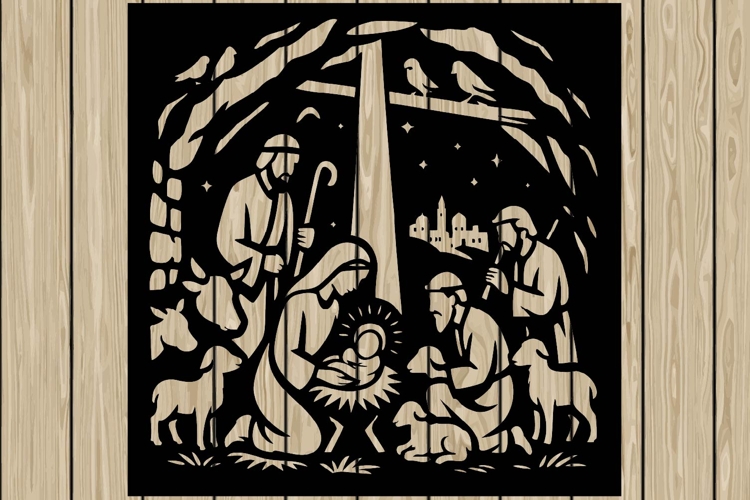 Nativity Scene Silhouettes Image 2