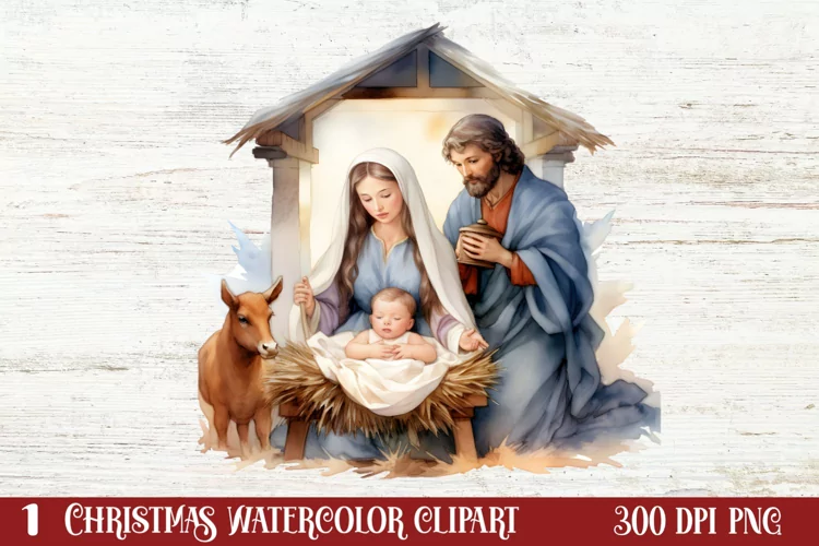 Christmas Nativity Sets Clipart Sublimation, Christmas PNG
