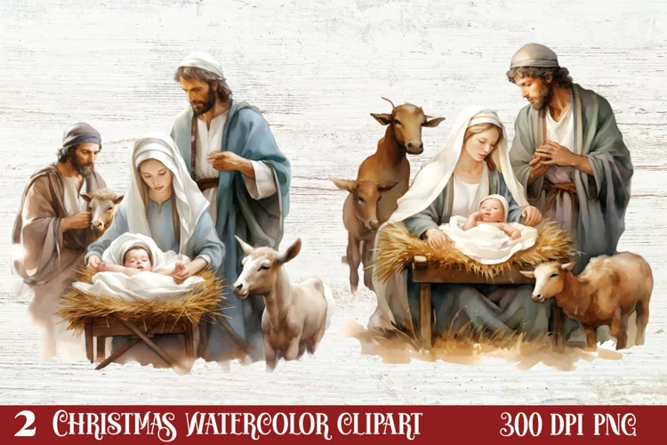 Christmas Nativity Sets Clipart Sublimation, Christmas PNG