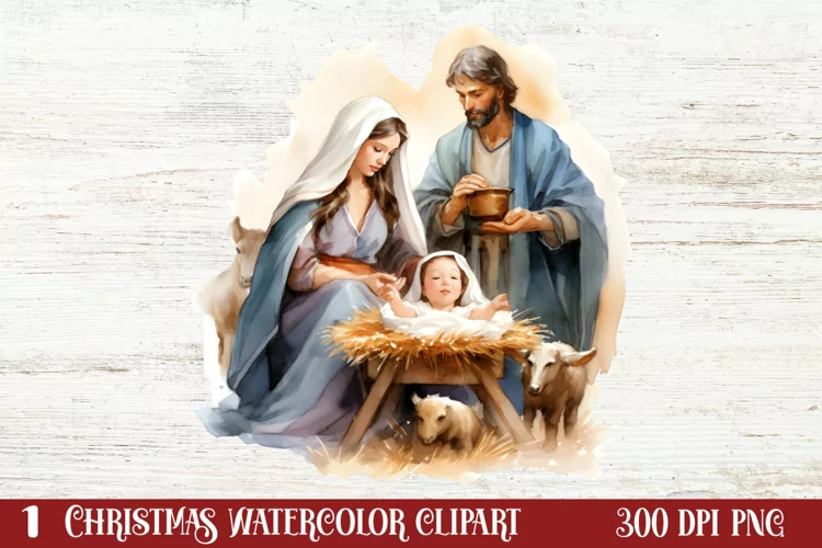 Christmas Nativity Sets Clipart Sublimation, Christmas PNG