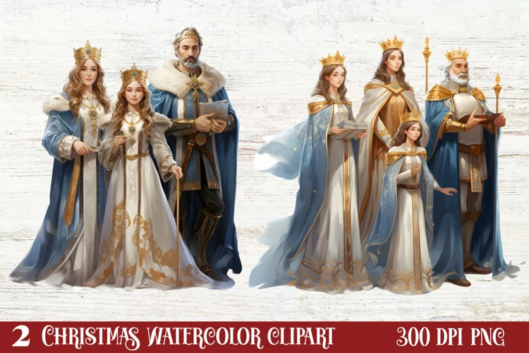 Christmas Nativity Watercolor Clipart, Christmas PNG