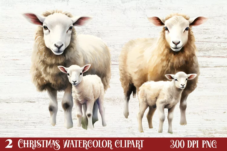 Christmas Nativity Watercolor Clipart, Christmas PNG