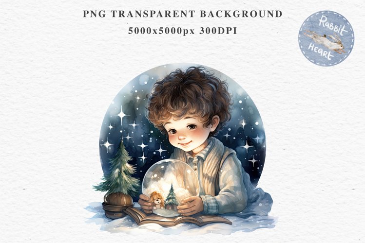 Christmas Night Fantasy Kids Clipart Winter Childrens Book Art Image Watercolor Transparent Print illustration sublimation printable digital junk journaling  watercolor Christmas Night Kids, Cute Winter Children clipart, xmas child, Girl Boy fantasy art