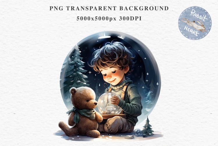 Christmas Night Fantasy Kids Clipart Winter Childrens Book