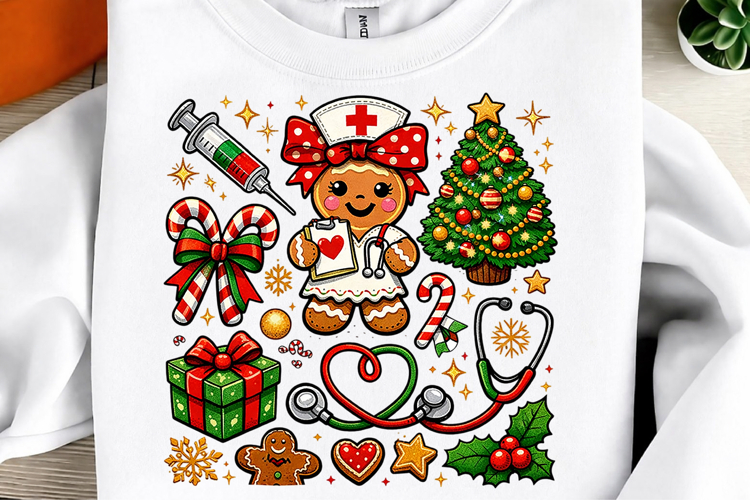 Christmas nurse png, Nurse Coquette Christmas