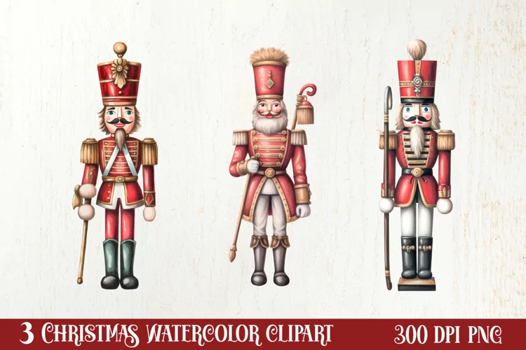 Christmas Nutcracker Sublimation Clipart, Christmas PNG