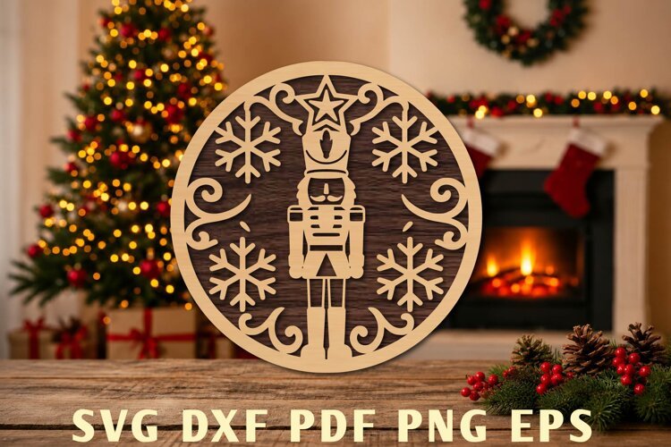 Christmas Nutcracker Laser Cut SVG example image 1