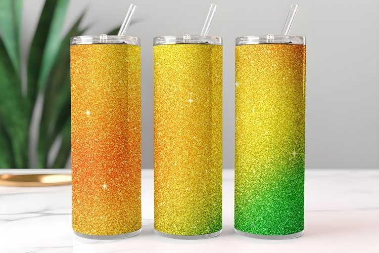Christmas Ombre Glitter Tumbler Design PNG 9