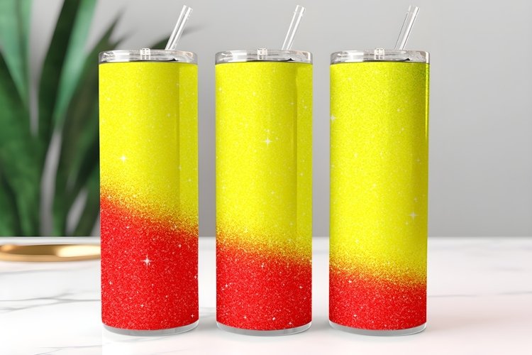 Christmas Ombre Glitter Tumbler Design PNG 27