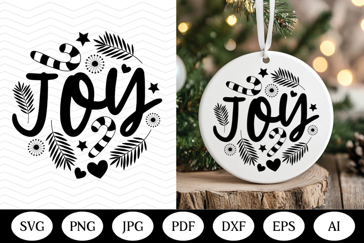 Christmas Ornament SVG Design, christmas round illustration