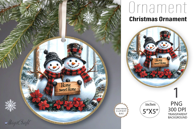 Home sweet Home snowman Ornament|snowmen Ornament