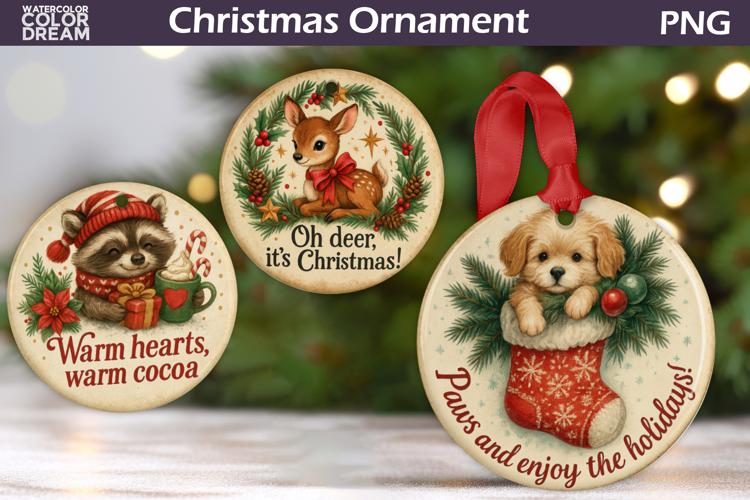 Christmas Ornament | Vintage Christmas Sublimation