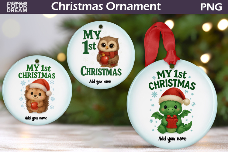 My 1st Christmas Ornament | Custom Ornament Sublimation