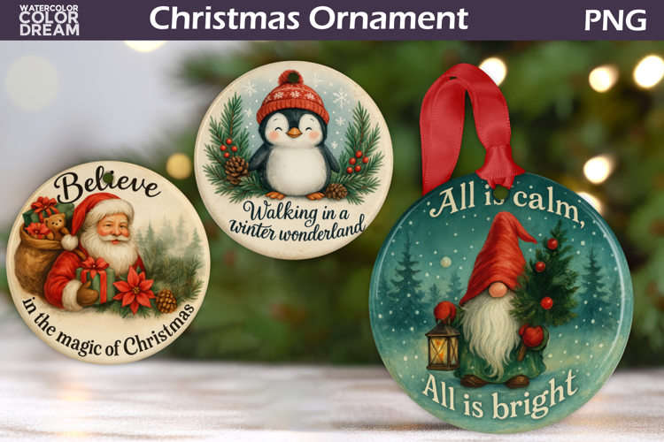 Christmas Ornament | Vintage Christmas Sublimation