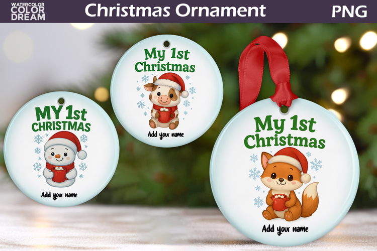 My 1st Christmas Ornament | Custom Ornament Sublimation