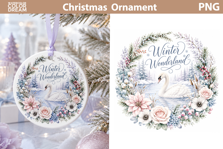 Pastel Christmas Ornament Sublimation | Christmas Quote