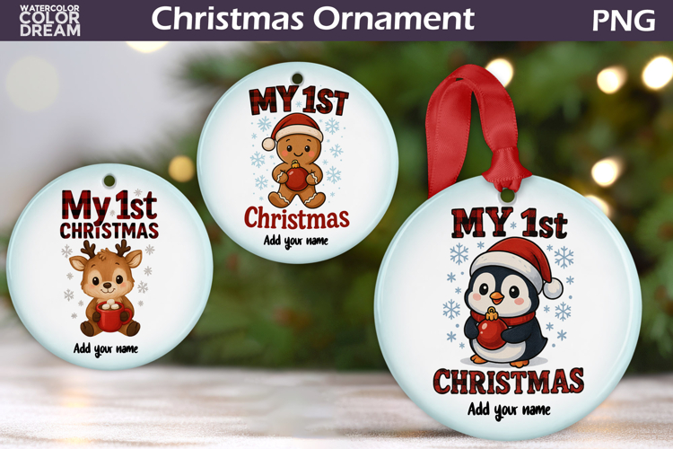My 1st Christmas Ornament | Custom Ornament Sublimation