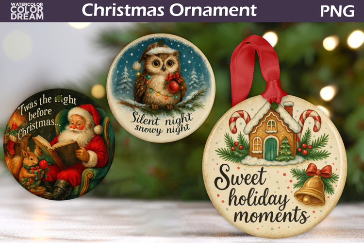 Christmas Ornament | Vintage Christmas Sublimation