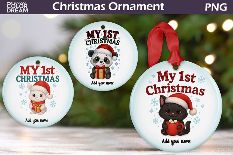 My 1st Christmas Ornament | Custom Ornament Sublimation