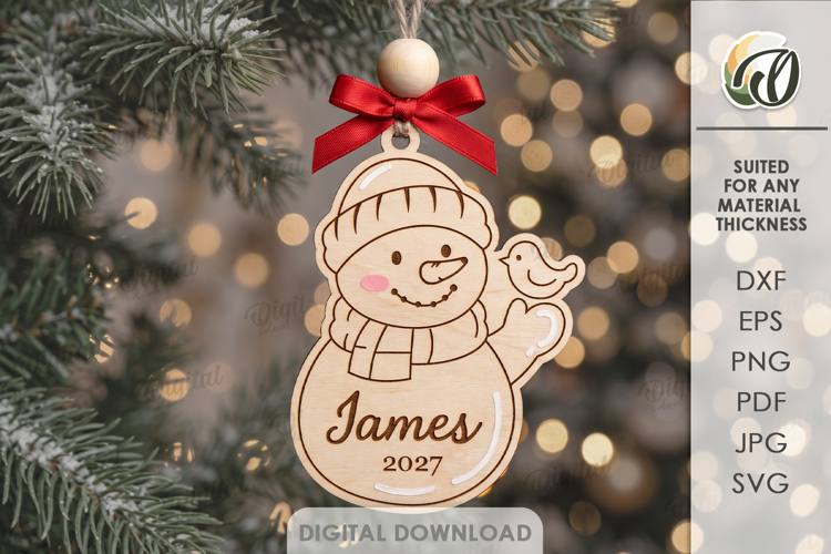Baby's First Christmas Ornament Laser Cut. Christmas SVG