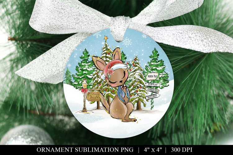 Premium Kangaroo Ornament For Sublimation