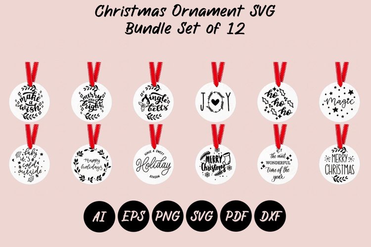 Round Christmas Ornament Svg Image 23