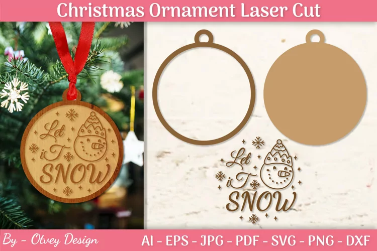 Christmas laser SVG | Christmas Ornament Laser Cut