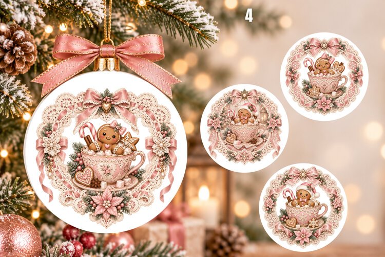 Hot drinks Christmas Ornaments PNG example image 1