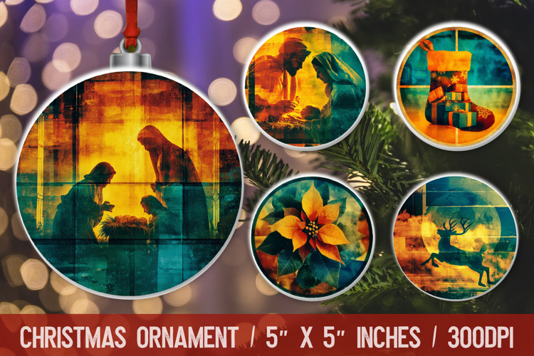 Christmas Ornament Sublimation Designs Image 14