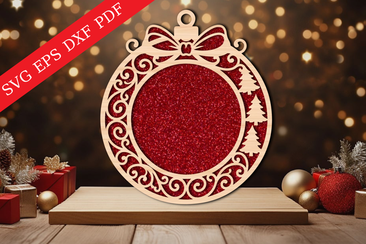 Christmas Ornament Round SVG