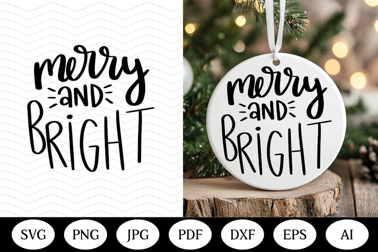Christmas Ornament SVG Design, christmas round illustration