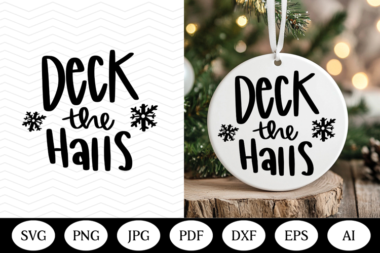 Christmas Ornament SVG Design, christmas round illustration