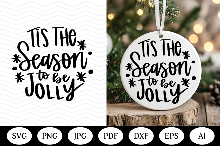 Christmas Ornament SVG Design, christmas round illustration