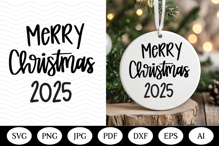 Christmas Ornament SVG Design, christmas round illustration