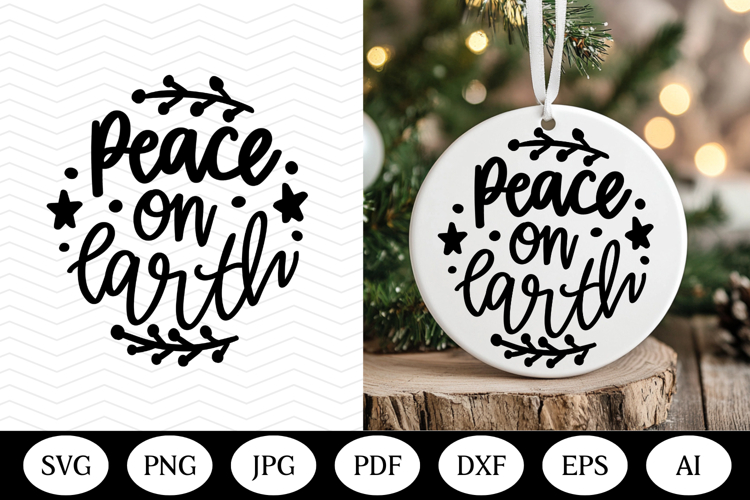 Christmas Ornament SVG Design, christmas round illustration