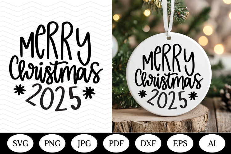 Christmas Ornament SVG Design, christmas round illustration