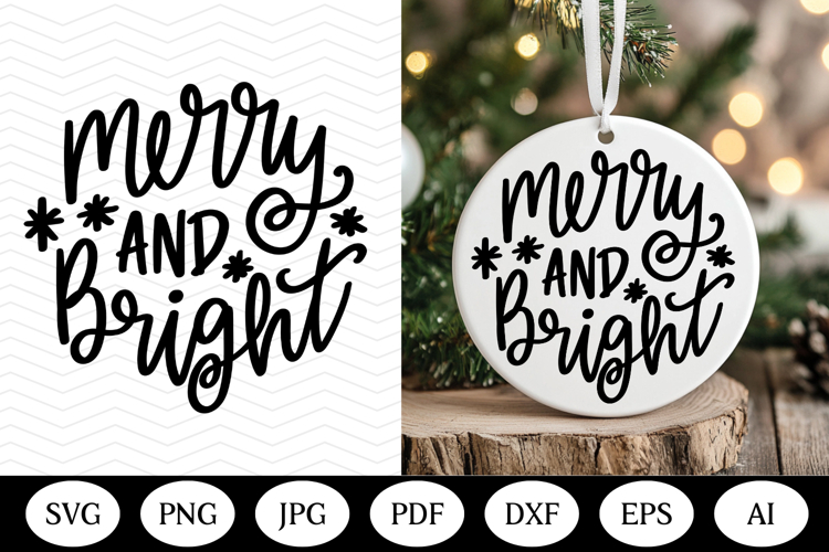Christmas Ornament SVG Design, christmas round illustration