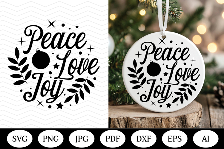 Christmas Ornament SVG Design, christmas round illustration