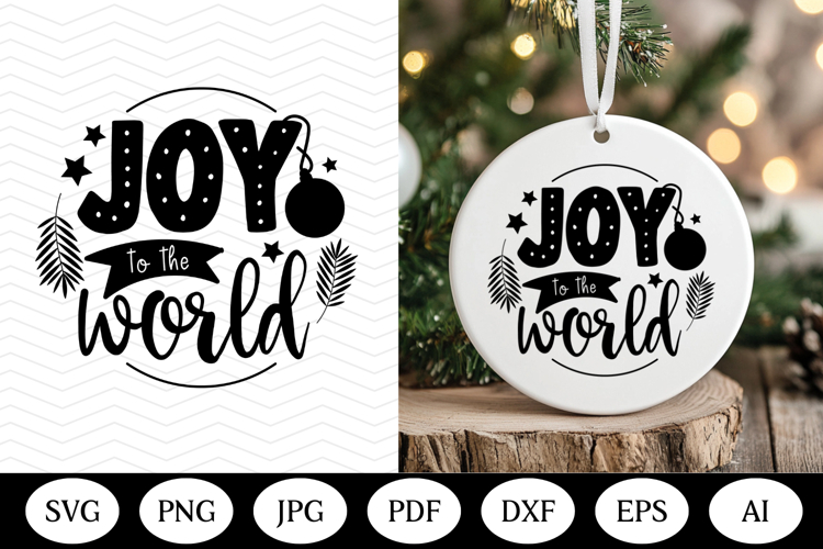Christmas Ornament SVG Design, christmas round illustration