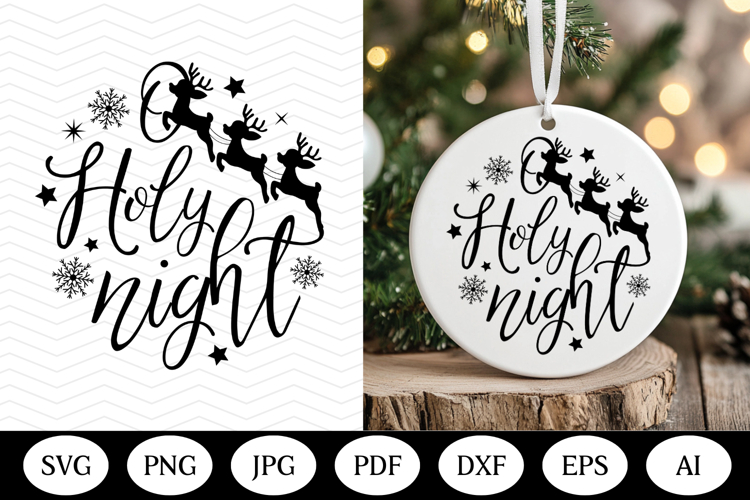 Christmas Ornament SVG Design, christmas round illustration
