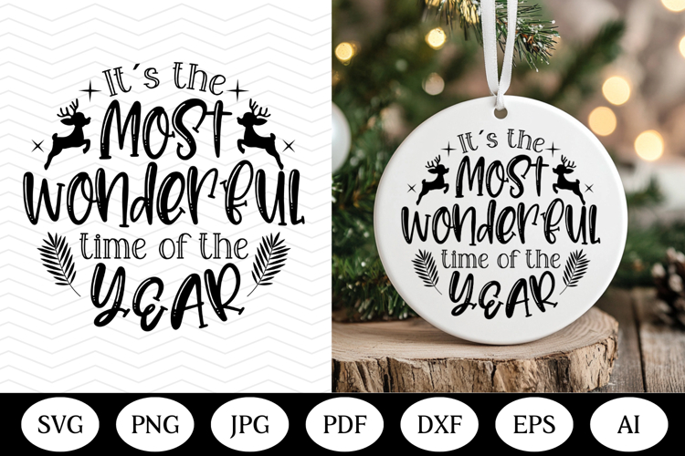 Christmas Ornament SVG Design, christmas round illustration