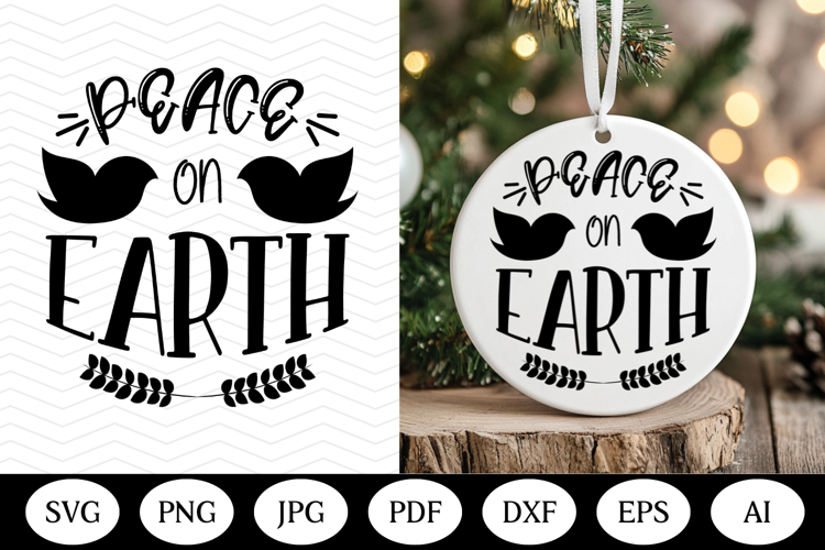 Christmas Ornament SVG Design, christmas round illustration