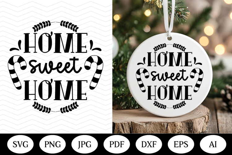 Christmas Ornament SVG Design, christmas round illustration