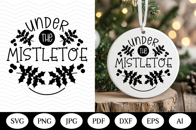 Christmas Ornament SVG Design, christmas round illustration
